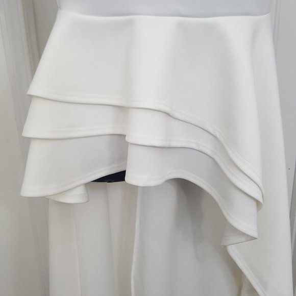 Women's Annystore High Low Tops for Women - Ruffle Bodycon Peplum Asymmetrical T - Picture 8 of 15